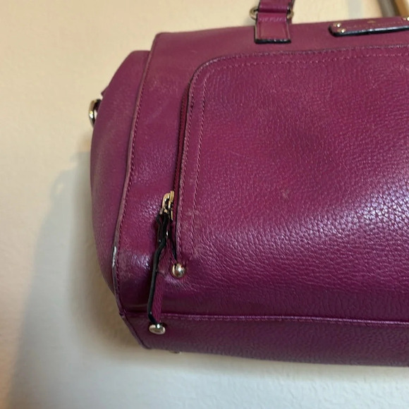 Kate Spade magenta top handle with cross body strap satchel - Picture 5 of 14